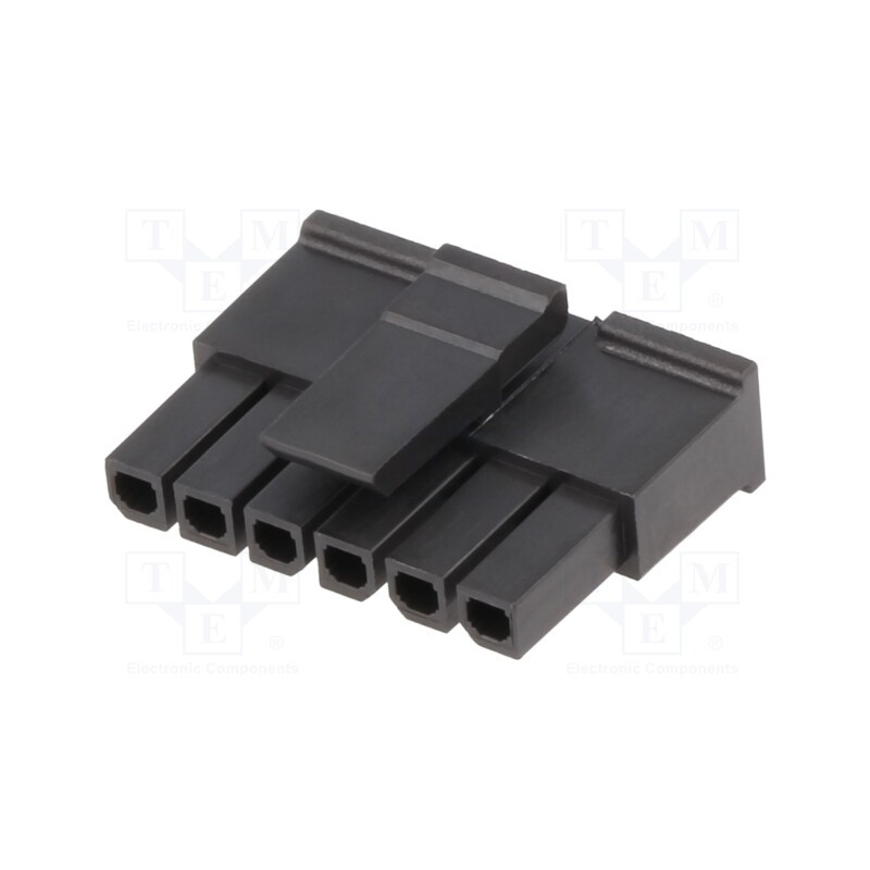 2 pcs x MOLEX - 436450600 - Plug, wire-board, female, Micro-Fit 3.0, 3mm, PIN: 6, w/o contacts
