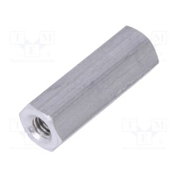 10 pcs x DREMEC - 135X18 - Screwed spacer sleeve, 18mm, Int.thread: M3, hexagonal, aluminium