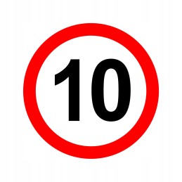 Sticker speed limit 10km sign diameter 20 cm