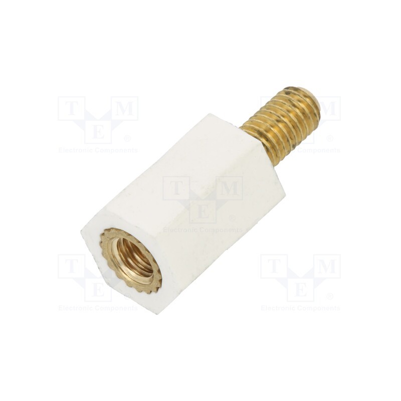 10 pcs x DREMEC - 2188X15 - Insulating sleeve, Int.thread: M5, L: 15mm, UL94V-2, Mat: polyamide