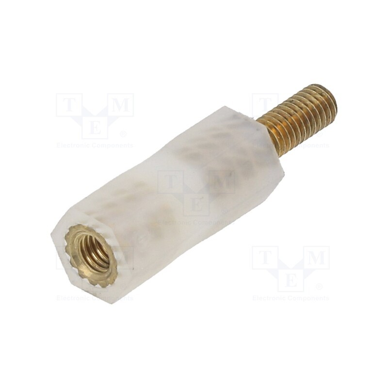 10 pcs x DREMEC - 2183X15 - Insulating sleeve, Int.thread: M3, L: 15mm, UL94V-2, Mat: polyamide