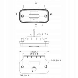 LED marker lamp kmr1 orange with hanger