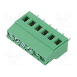 2 pcs x ADAM TECH - EB147A-06-C - PCB terminal block, Contacts ph: 5mm, ways: 6, angled 90°, on PCBs