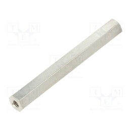 10 pcs x DREMEC - 115X50 - Screwed spacer sleeve, 50mm, Int.thread: M3, hexagonal, brass