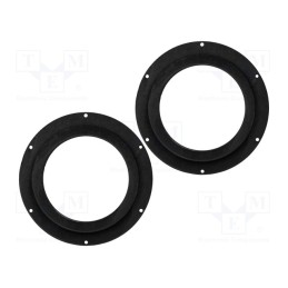 1 set x BASSER - DMVW06 - Spacer ring, MDF, 165mm, VW, impregnated, 2pcs.