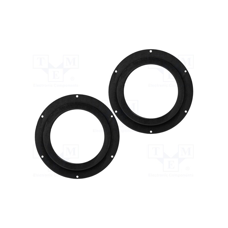 1 set x BASSER - DMVW06 - Spacer ring, MDF, 165mm, VW, impregnated, 2pcs.