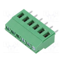2 pcs x ADAM TECH - EB147A-06-D - PCB terminal block, Contacts ph: 5.08mm, ways: 6, angled 90°, 300V