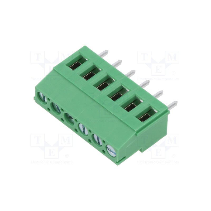 2 pcs x ADAM TECH - EB147A-06-D - PCB terminal block, Contacts ph: 5.08mm, ways: 6, angled 90°, 300V