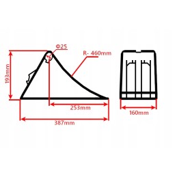 Strong wheel chock, G46 handle, lokhen wheel lock