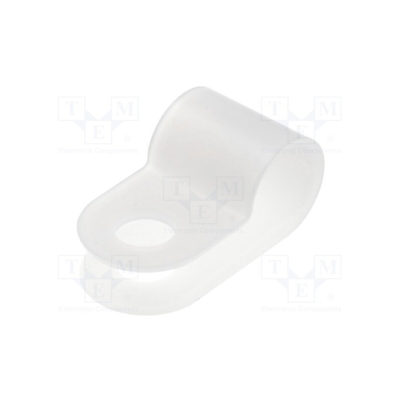 10 pcs x FIX&FASTEN - FIX-CC-20 - Fixing clamp, Cable P-clips, ØBundle : 6.5mm, polyamide, natural