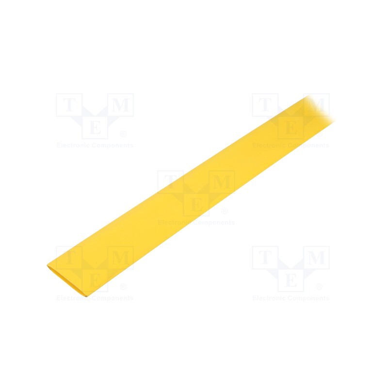 1 m x TASKER - GTM 3819 Y - Heat shrink sleeve, glueless, 2: 1, 38.1mm, L: 1m, yellow