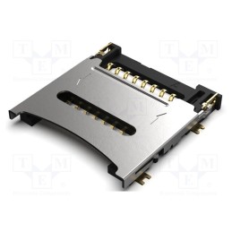 2 pcs x Global Connector Technology (GCT) - MEM2067-02-180-00-A - Connector: for cards, microSD, with hinged cover, SMT, gold fl