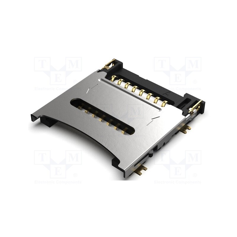 2 pcs x Global Connector Technology (GCT) - MEM2067-02-180-00-A - Connector: for cards, microSD, with hinged cover, SMT, gold fl