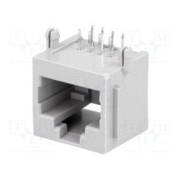 2 pcs x NINIGI - RJ45GPCB - Socket, RJ45, PIN: 8, Contacts: phosphor bronze, gold-plated, THT