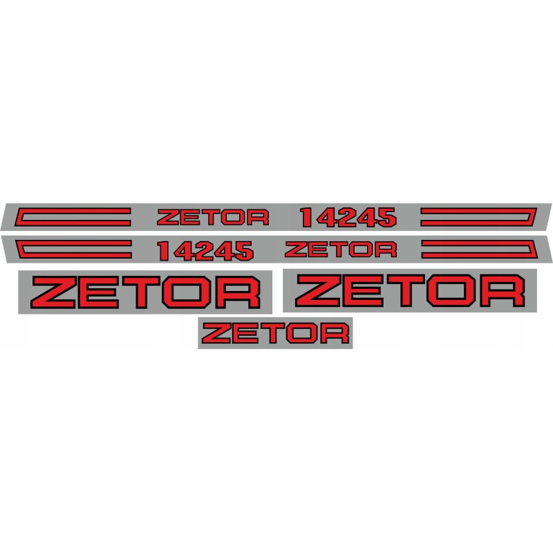 Zetor 14245 laminated stickers, set, sides, roof