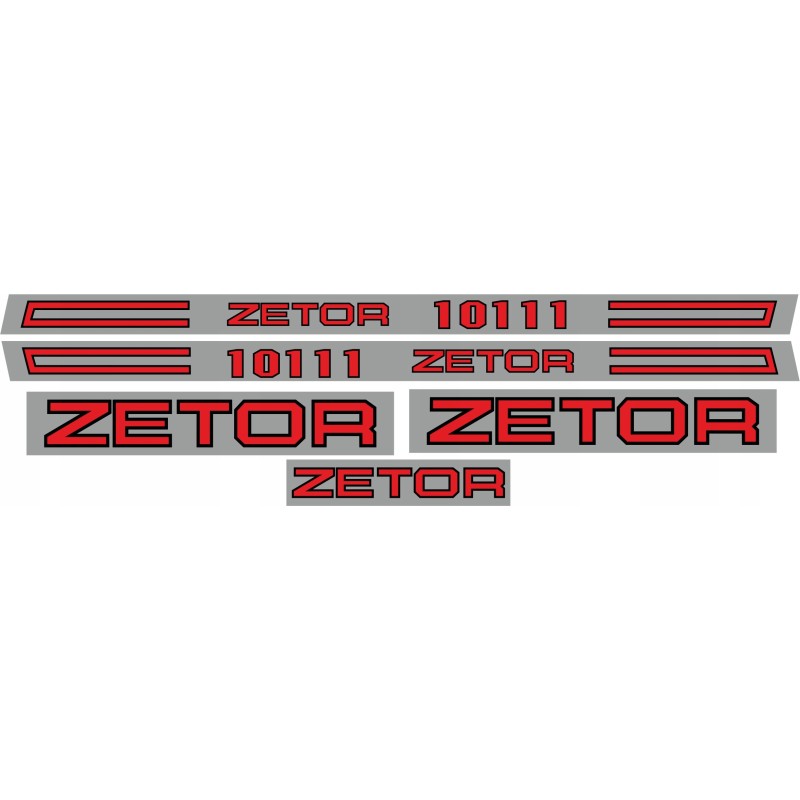Zetor 10111 laminated stickers, set, sides, roof