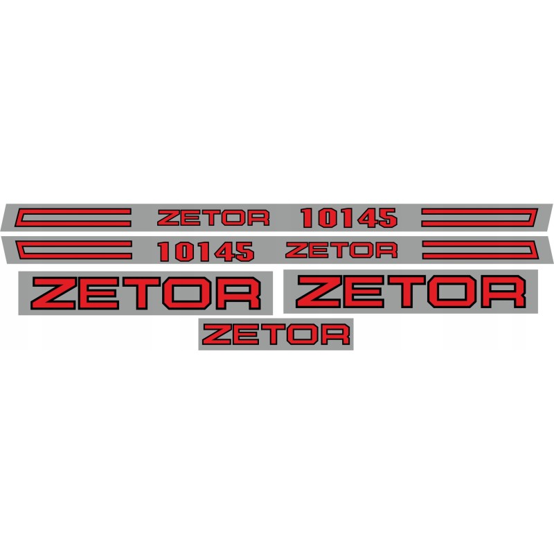 Zetor 10145 laminated stickers, set, sides, roof