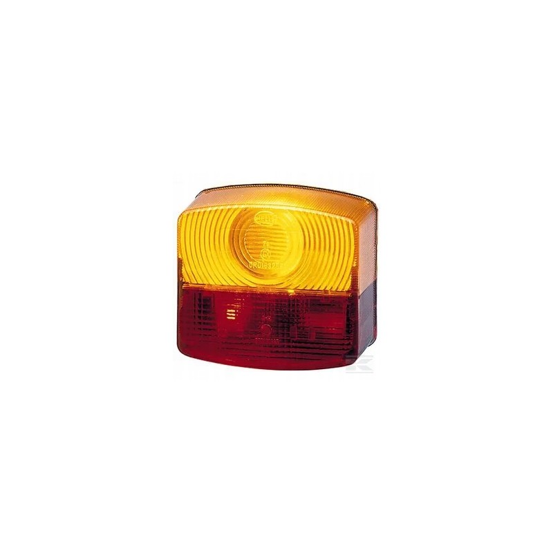 Lamp shade, red, orange, square back