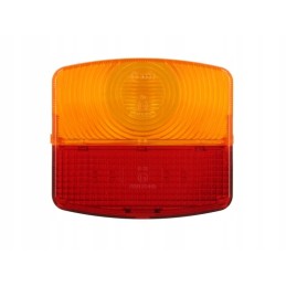 Lamp shade, red, orange, square back