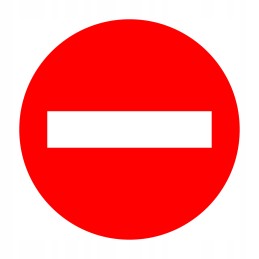 Sticker no entry, no driving sign, size 20 cm