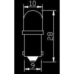 LED bulb ba9s t4w 230v white for construction machines