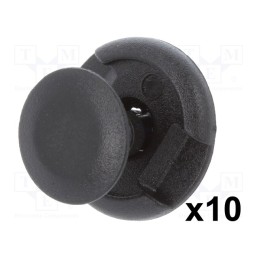 1 pcg x ROMIX - B23143 - Rivet, 10pcs, Citroën,Fiat,Lexus,Peugeot,Suzuki,Toyota, black