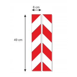 Laminated reflective stripes sticker 8x49 cm