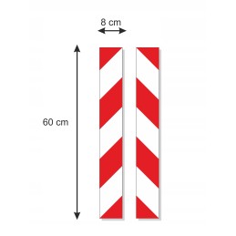 Laminated reflective stripes sticker 8x60 cm