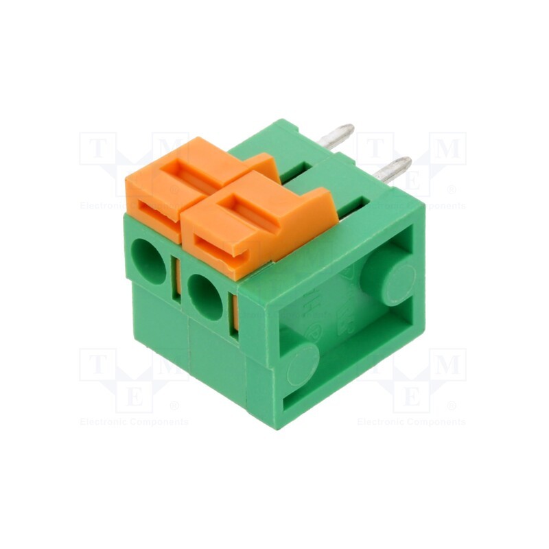 2 pcs x AMPHENOL ANYTEK - HA0200500000G - PCB terminal block, straight, 5.08mm, ways: 2, on PCBs, terminal