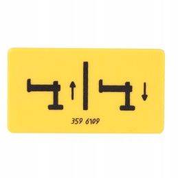Hiab pictogram lifting and lowering the support