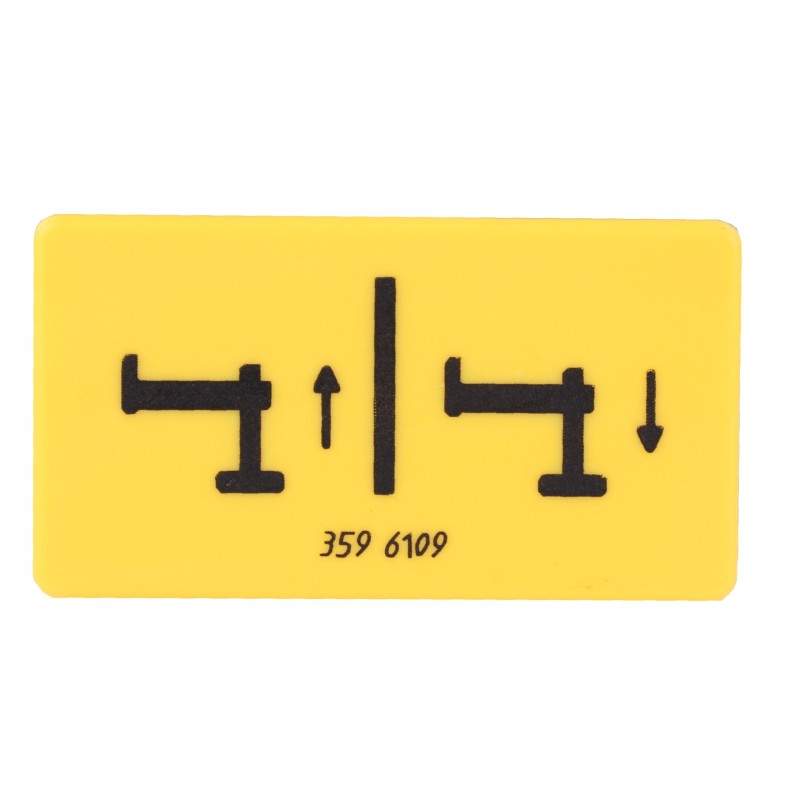 Hiab pictogram lifting and lowering the support