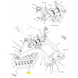 Cat grader securing pin 5k1459