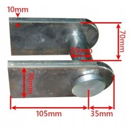 Mounting the actuator with bolt eye diameter 25