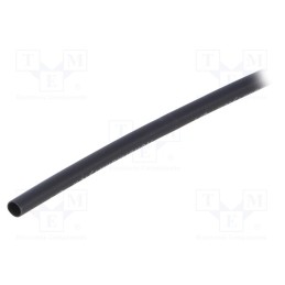 1 pcs x HELLERMANNTYTON - 319-00300 - Heat shrink sleeve, 3: 1, 3mm, L: 1m, black, Wall thick: 0.6mm