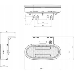 Orange side marker lamp LED 12 24v was