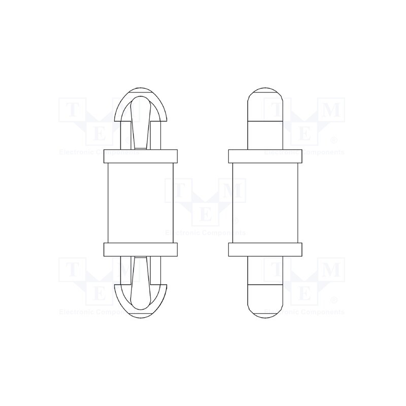 10 pcs x DREMEC - 8G808V41436 - PCB distance, polyamide 66, L: 3.2mm, latch/latch, natural