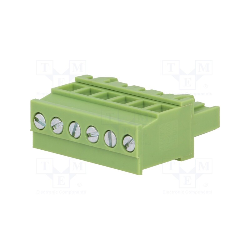 2 pcs x XINYA - XY2500F-AV(5.0)-6P - Pluggable terminal block, 5mm, ways: 6, angled 90°, plug, female