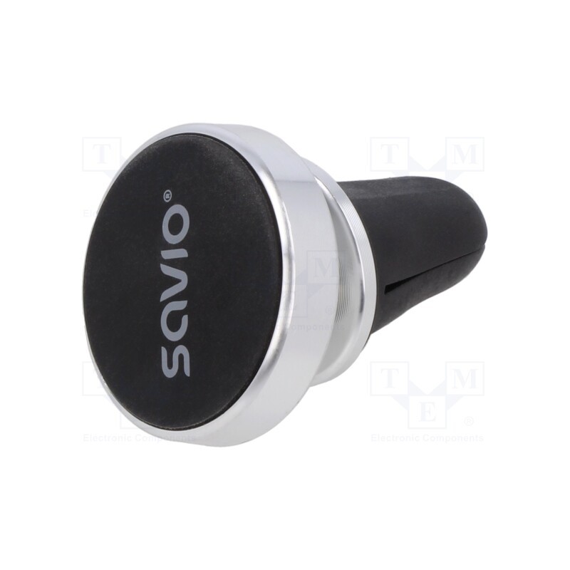 1 pcs x SAVIO - SAVCH-03 - Car holder, silver, air vent, Features: magnetic holder
