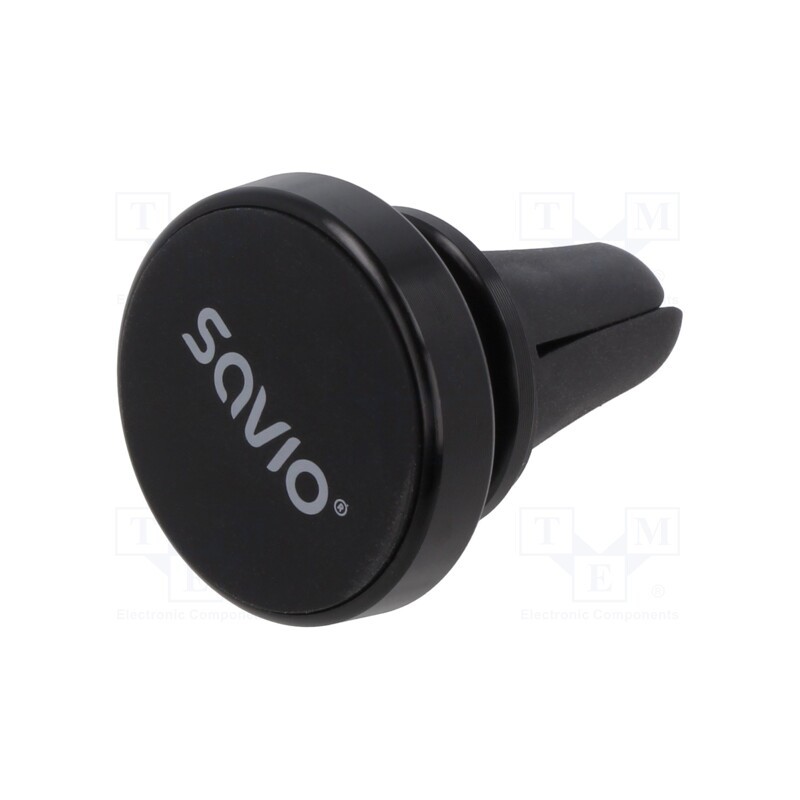 1 pcs x SAVIO - SAVCH-02 - Car holder, black, air vent, Features: magnetic holder