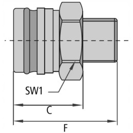 Brake quick coupler for French M22 tractors