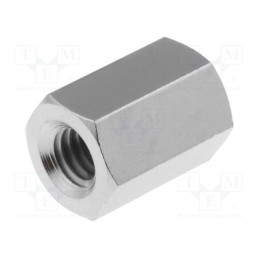 10 pcs x DREMEC - 116X10 - Screwed spacer sleeve, 10mm, Int.thread: M4, hexagonal, brass