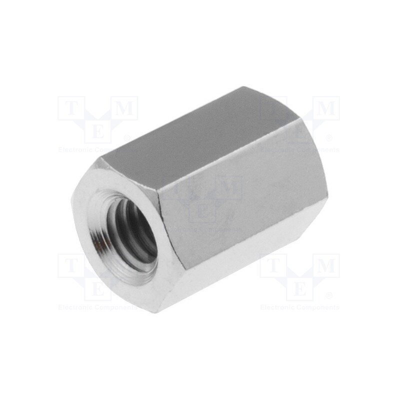 10 pcs x DREMEC - 116X10 - Screwed spacer sleeve, 10mm, Int.thread: M4, hexagonal, brass