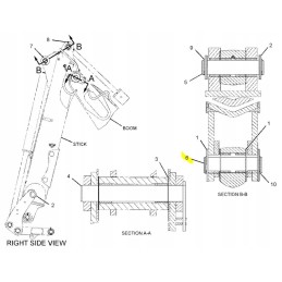Pin in the head of the cat excavator lad 2201019 cva