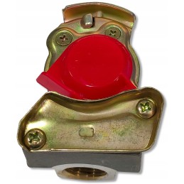 Red m22 soft pneumatic connector with valve