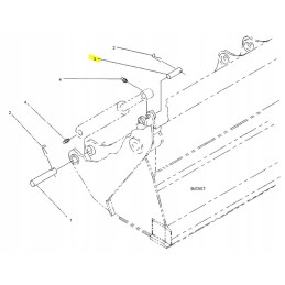 Crocodile actuator pin for cat backhoe loader