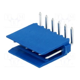 2 pcs x TE Connectivity - 281698-6 - Socket, wire-board, male, HE14, 2.54mm, PIN: 6, THT, 3A, tinned, blue
