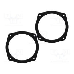 1 set x BASSER - DMHYUN01 - Spacer ring, MDF, 165mm, Hyundai, impregnated, 2pcs.