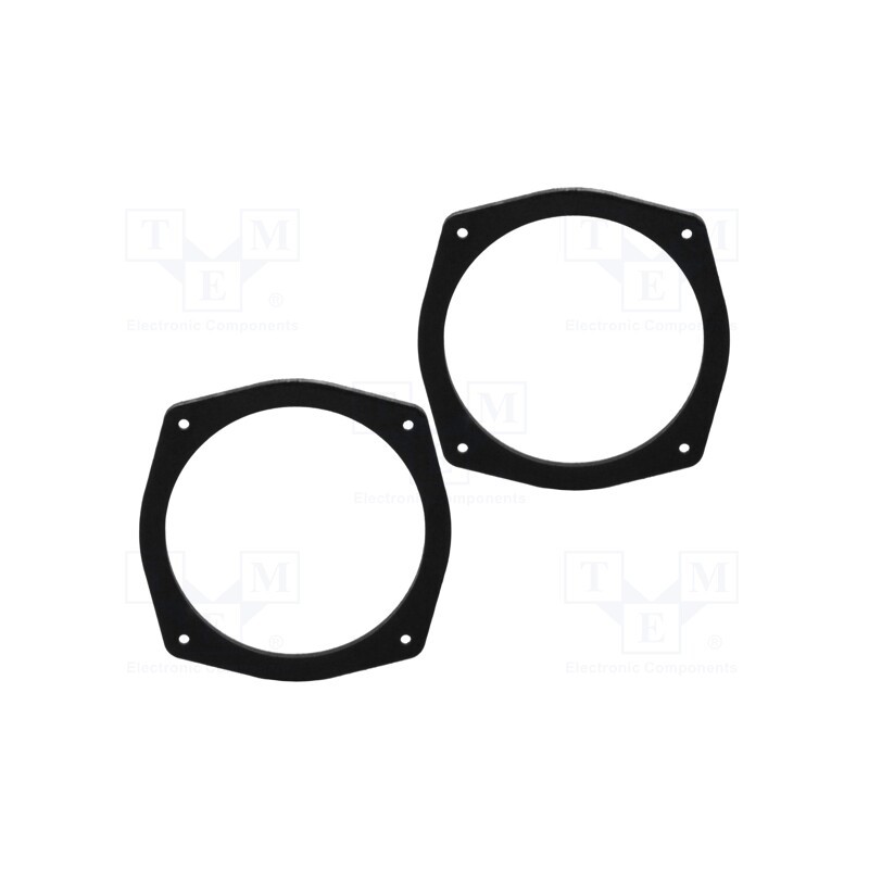 1 set x BASSER - DMHYUN01 - Spacer ring, MDF, 165mm, Hyundai, impregnated, 2pcs.