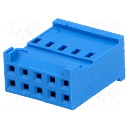 2 pcs x TE Connectivity - 281839-5 - Plug, wire-board, female, HE14, 2.54mm, PIN: 10, w/o contacts
