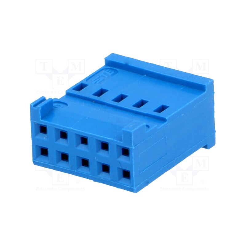 2 pcs x TE Connectivity - 281839-5 - Plug, wire-board, female, HE14, 2.54mm, PIN: 10, w/o contacts